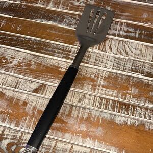 Stylish Black and Silver Stainless Kitchen Spatula